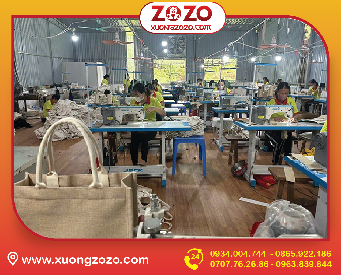XƯỞNG SẢN XUẤT TÚI VẢI BỐ