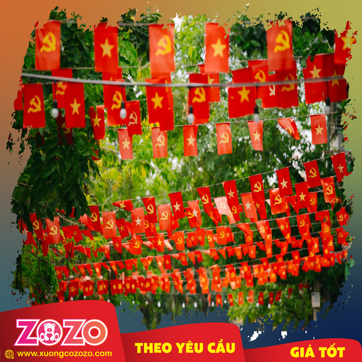 In cờ vải giá rẻ theo yêu cầu ở TpHCM