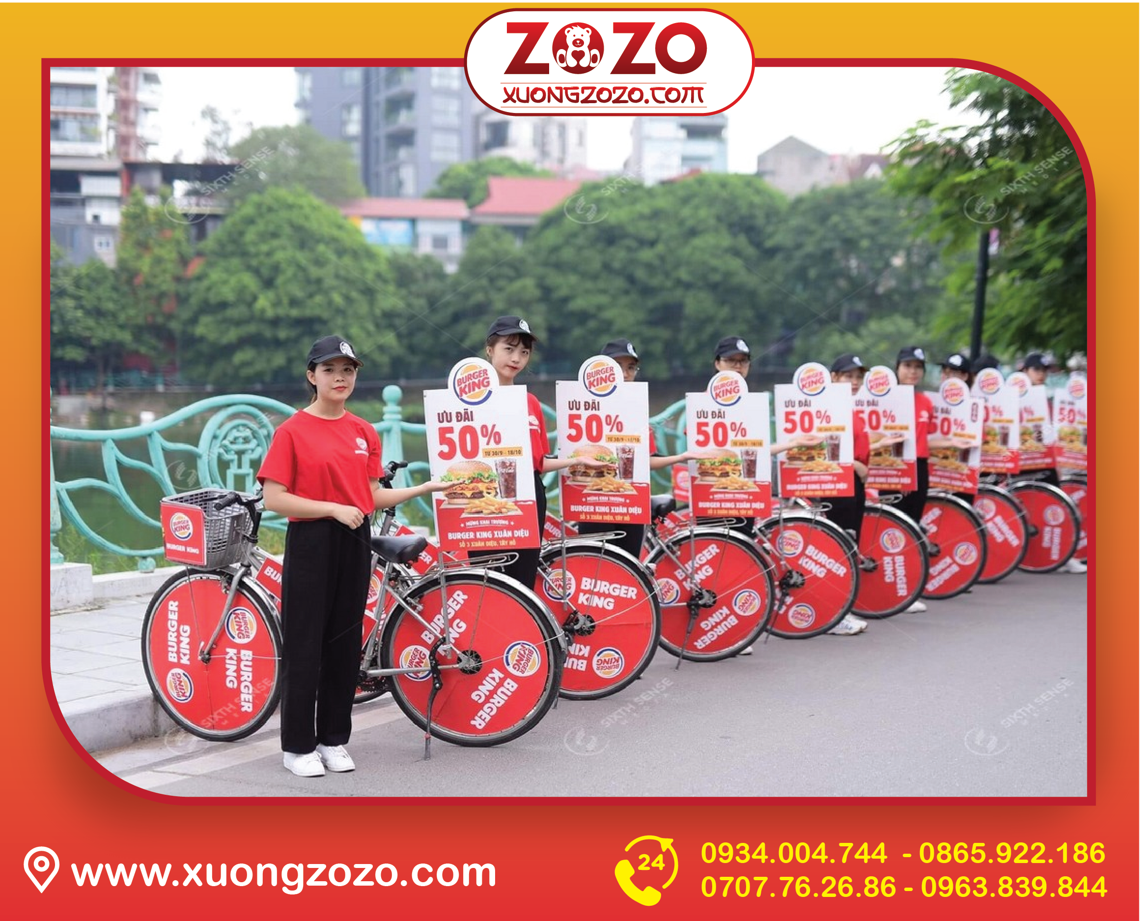 Cơ sở cung cấp cờ phướn chạy roadshow uy tín, chất lượng