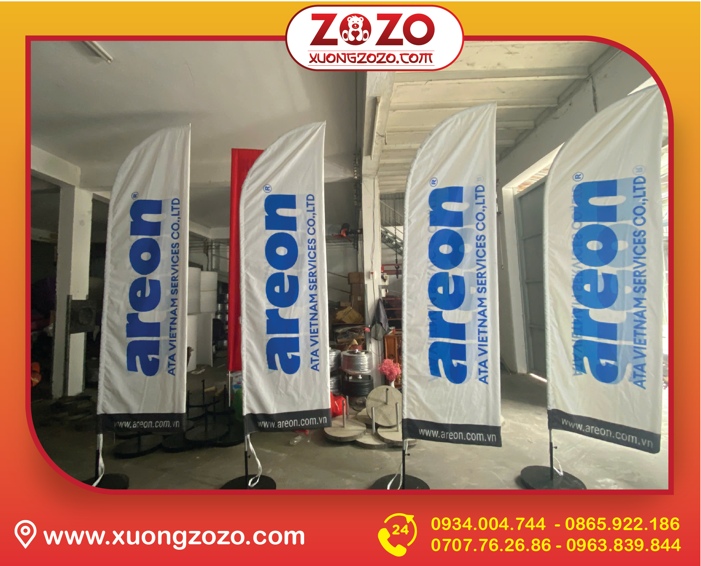 Cơ sở cung cấp cờ phướn chạy roadshow uy tín, chất lượng