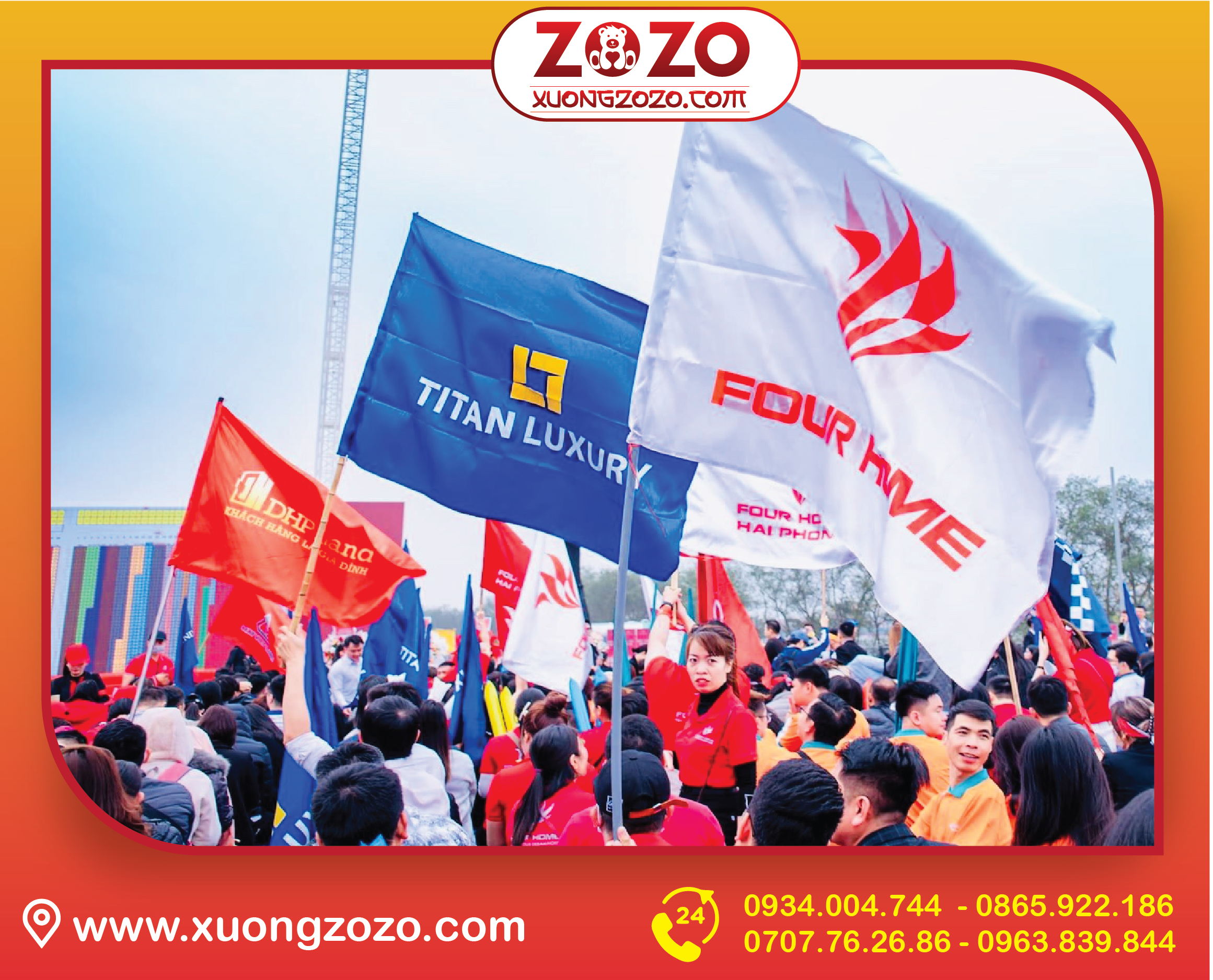 Cơ sở cung cấp cờ phướn chạy roadshow uy tín, chất lượng
