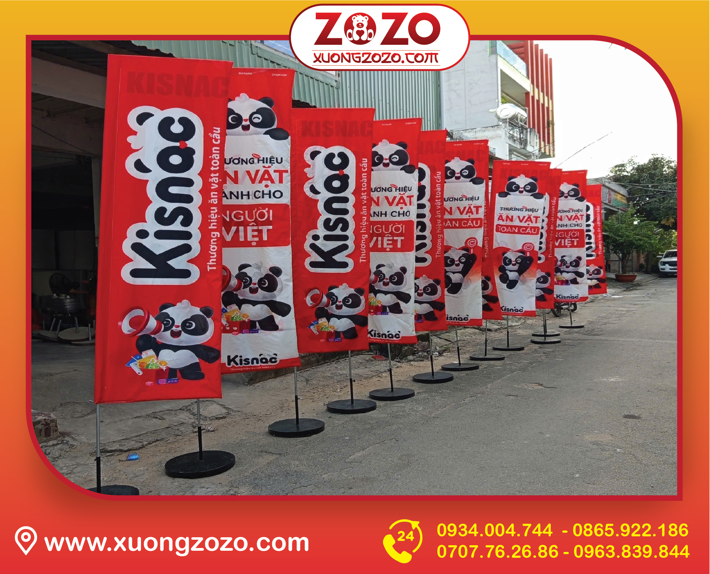 Cơ sở cung cấp cờ phướn chạy roadshow uy tín, chất lượng