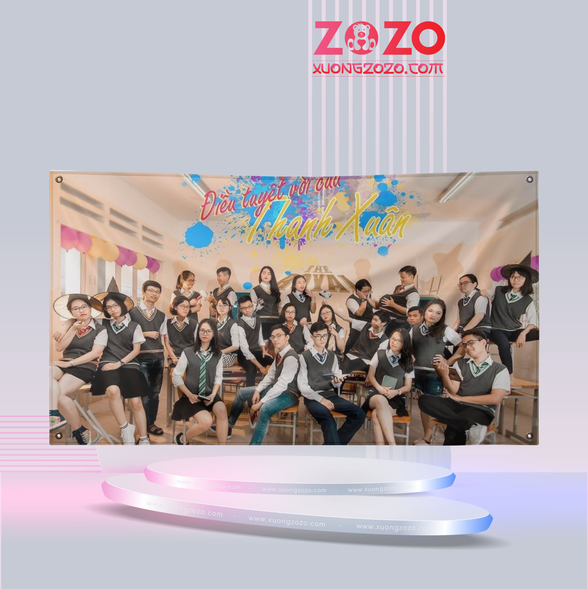 Đặt may cờ lớp theo yêu cầu giá tận xưởng 4 Đặt may cờ lớp theo yêu cầu giá tận xưởng