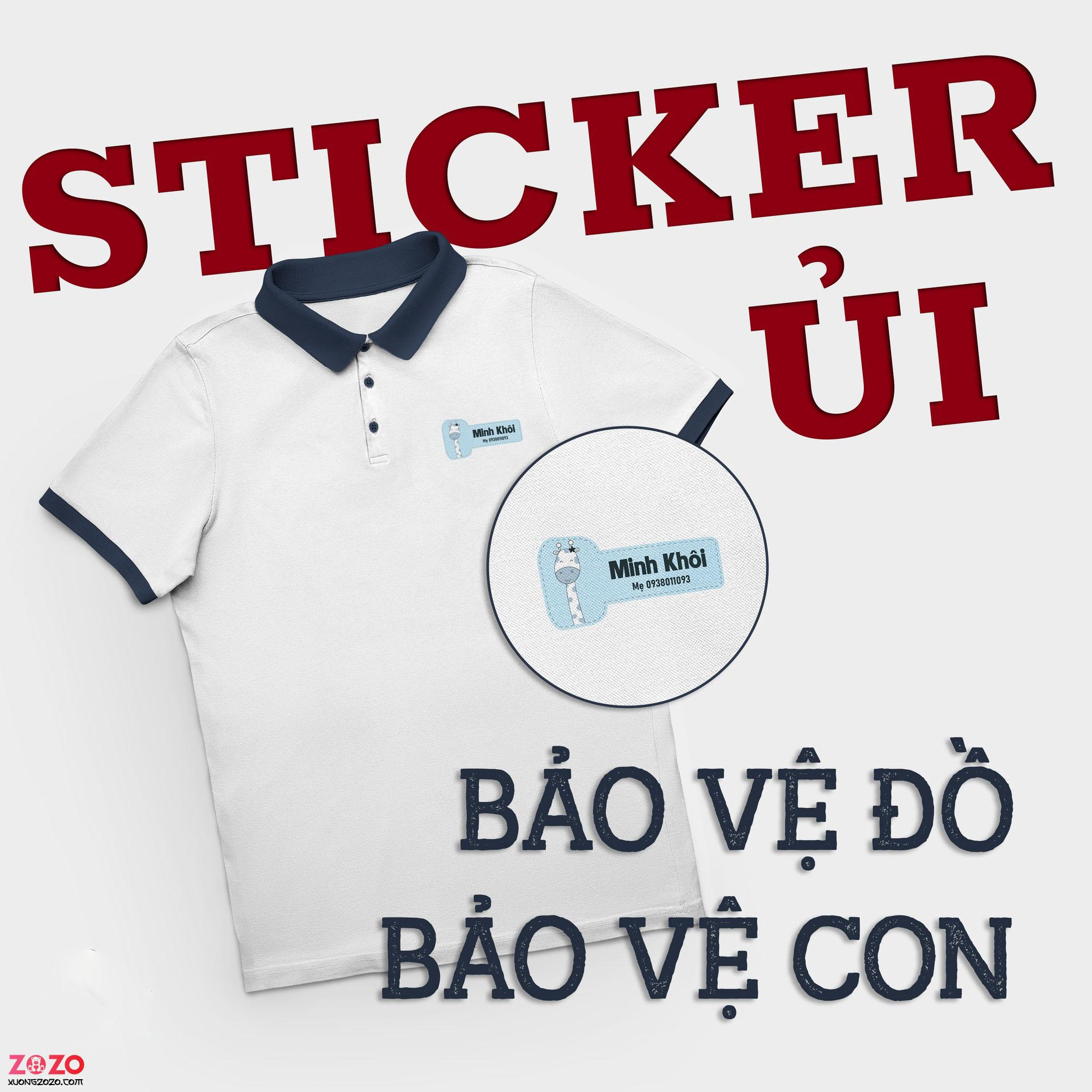 Sticker ủi lên áo cho bé giá xưởng