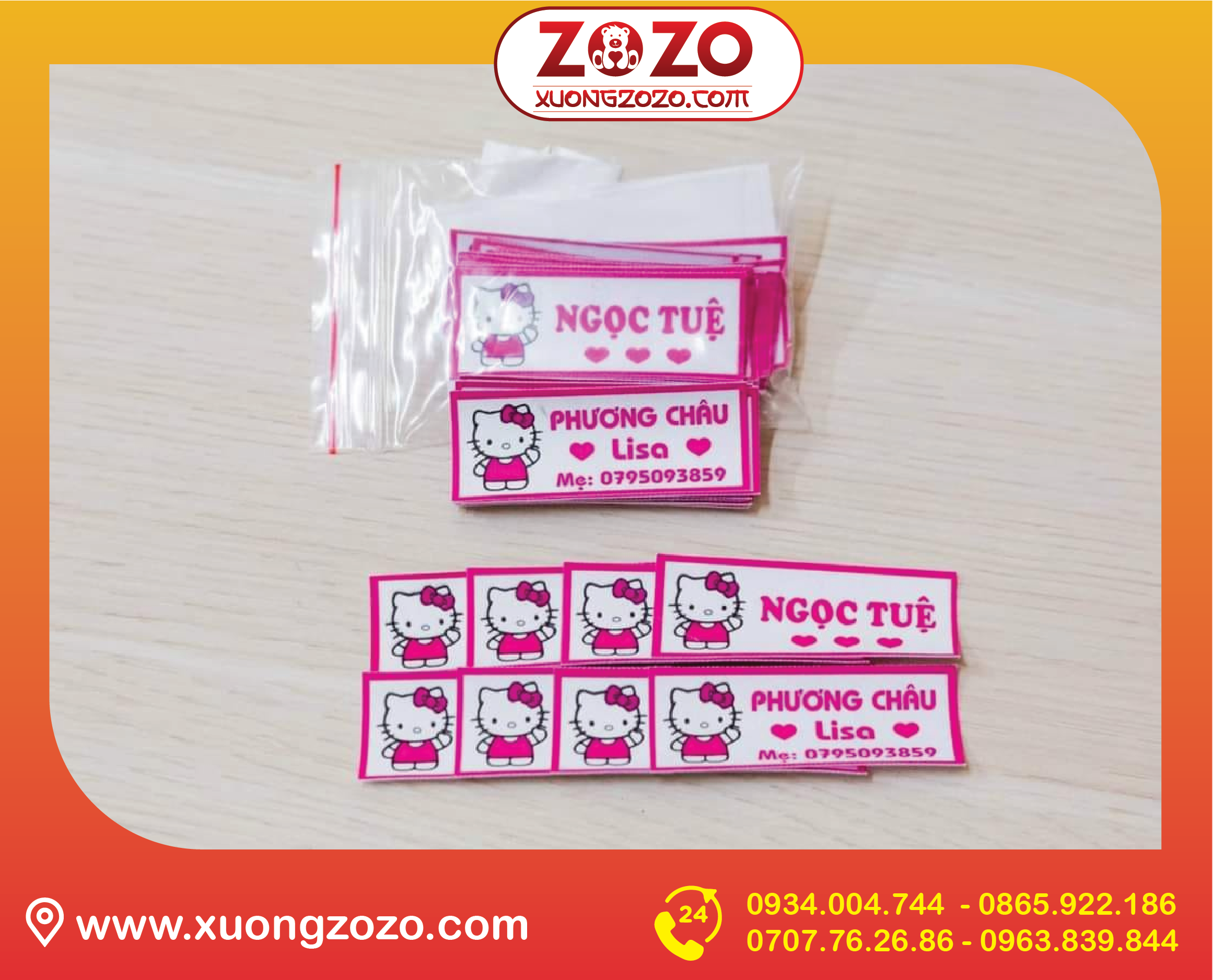 In bảng tên – phù hiệu học sinh theo yêu cầu