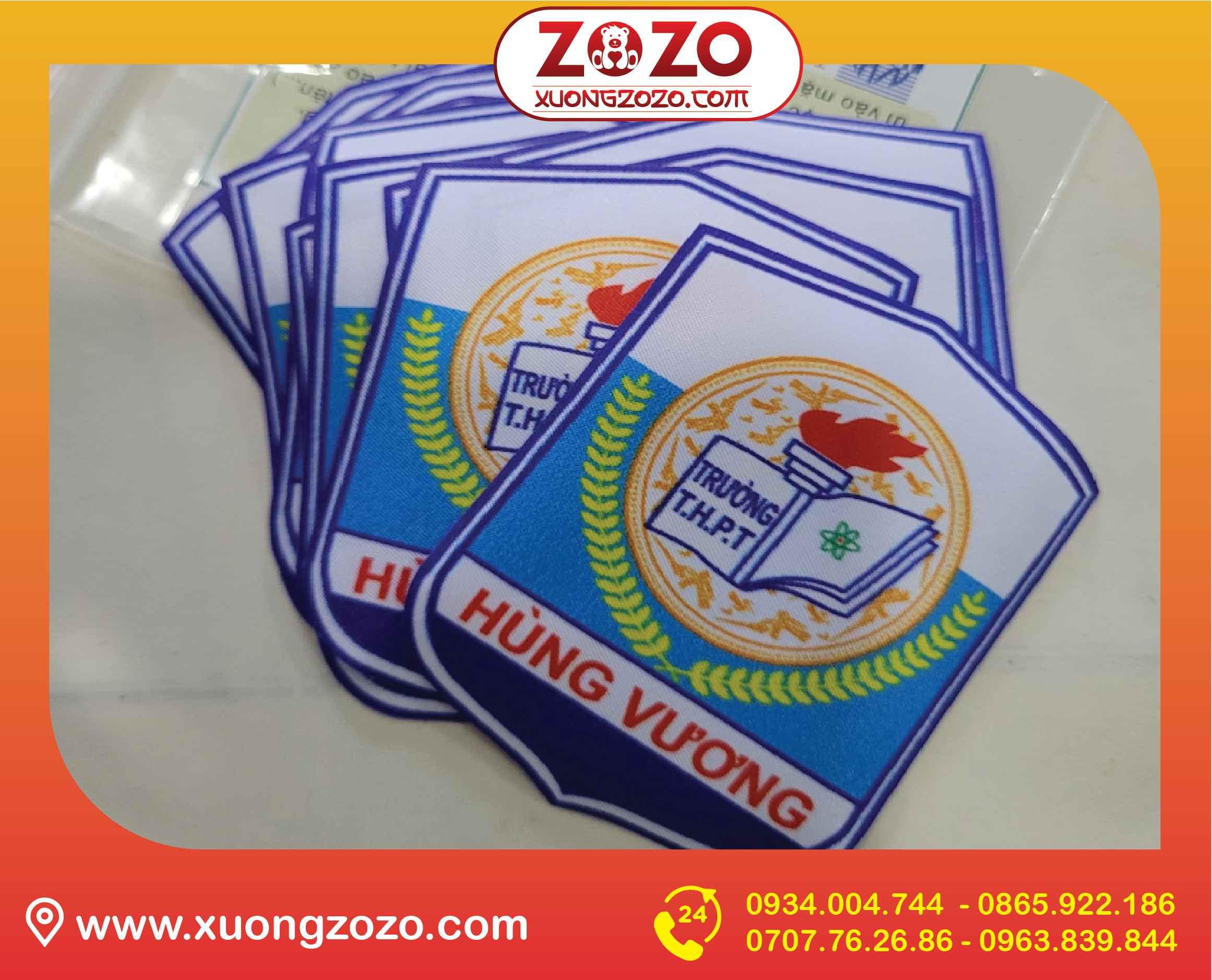 In bảng tên – phù hiệu học sinh theo yêu cầu