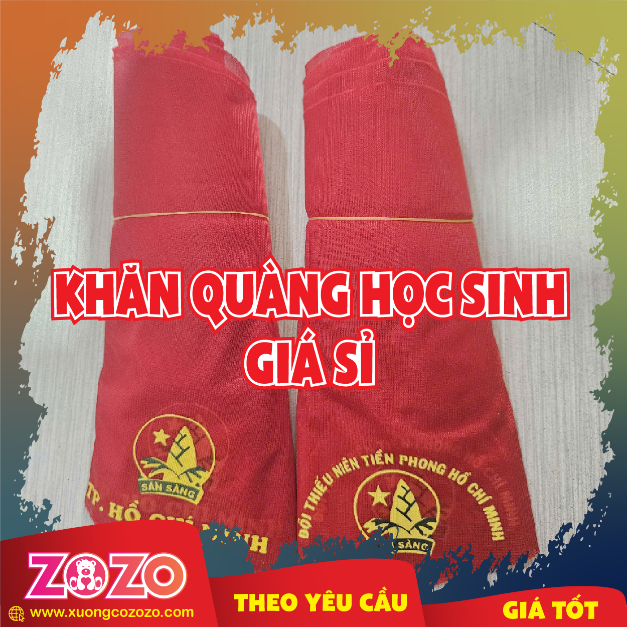 Bán Khăn Quàng Đỏ Học Sinh, công ty Sản Xuất