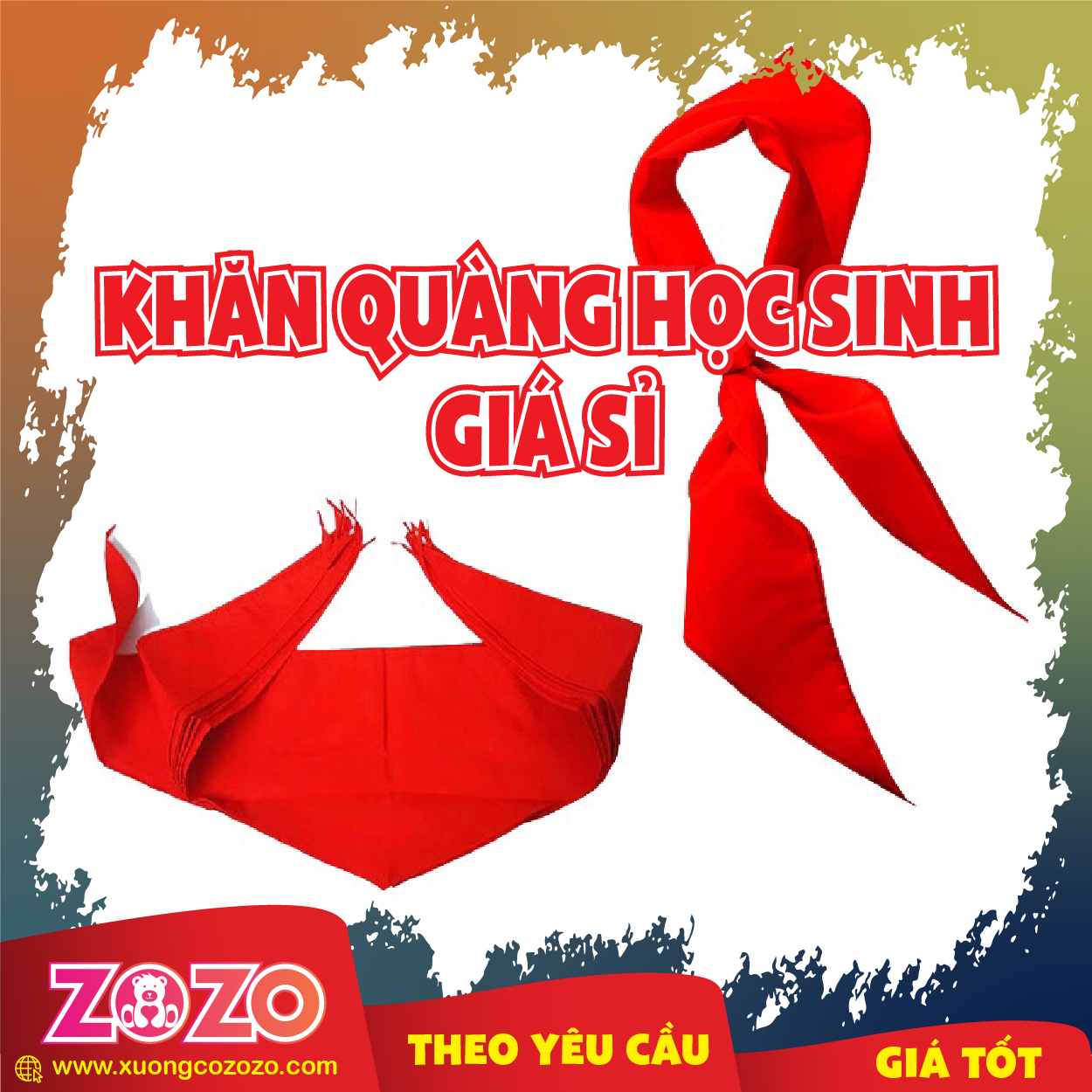 Bán Khăn Quàng Đỏ Học Sinh, công ty Sản Xuất