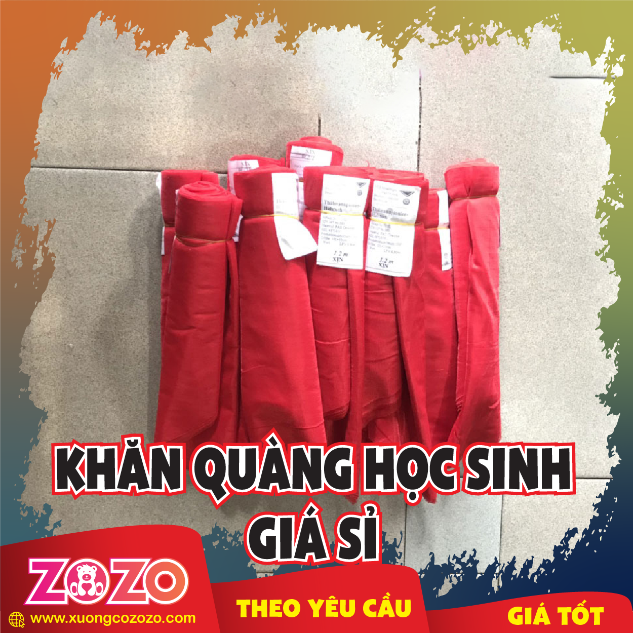 Bán Khăn Quàng Đỏ Học Sinh, công ty Sản Xuất