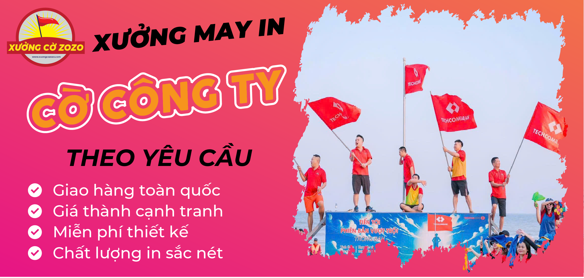 In cờ lớp, tổ quốc, công ty các loại giá rẻ tại HCM
