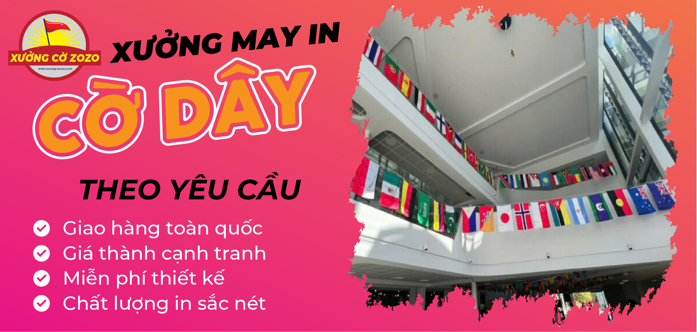 In cờ lớp, tổ quốc, công ty các loại giá rẻ tại HCM