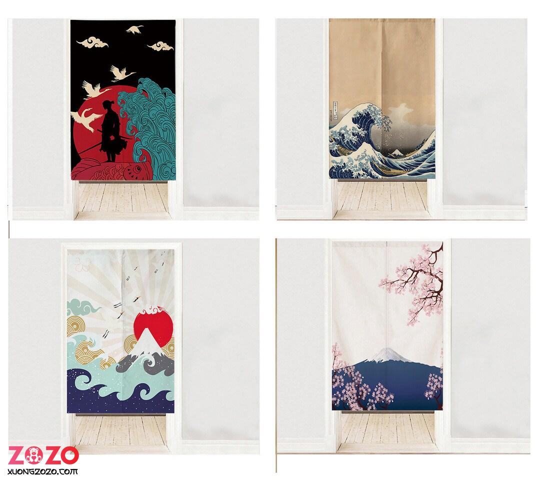 in man noren theo yeu cau man vai nhat trang tri quan cafe nha hang spa dep an tuong Zrz1